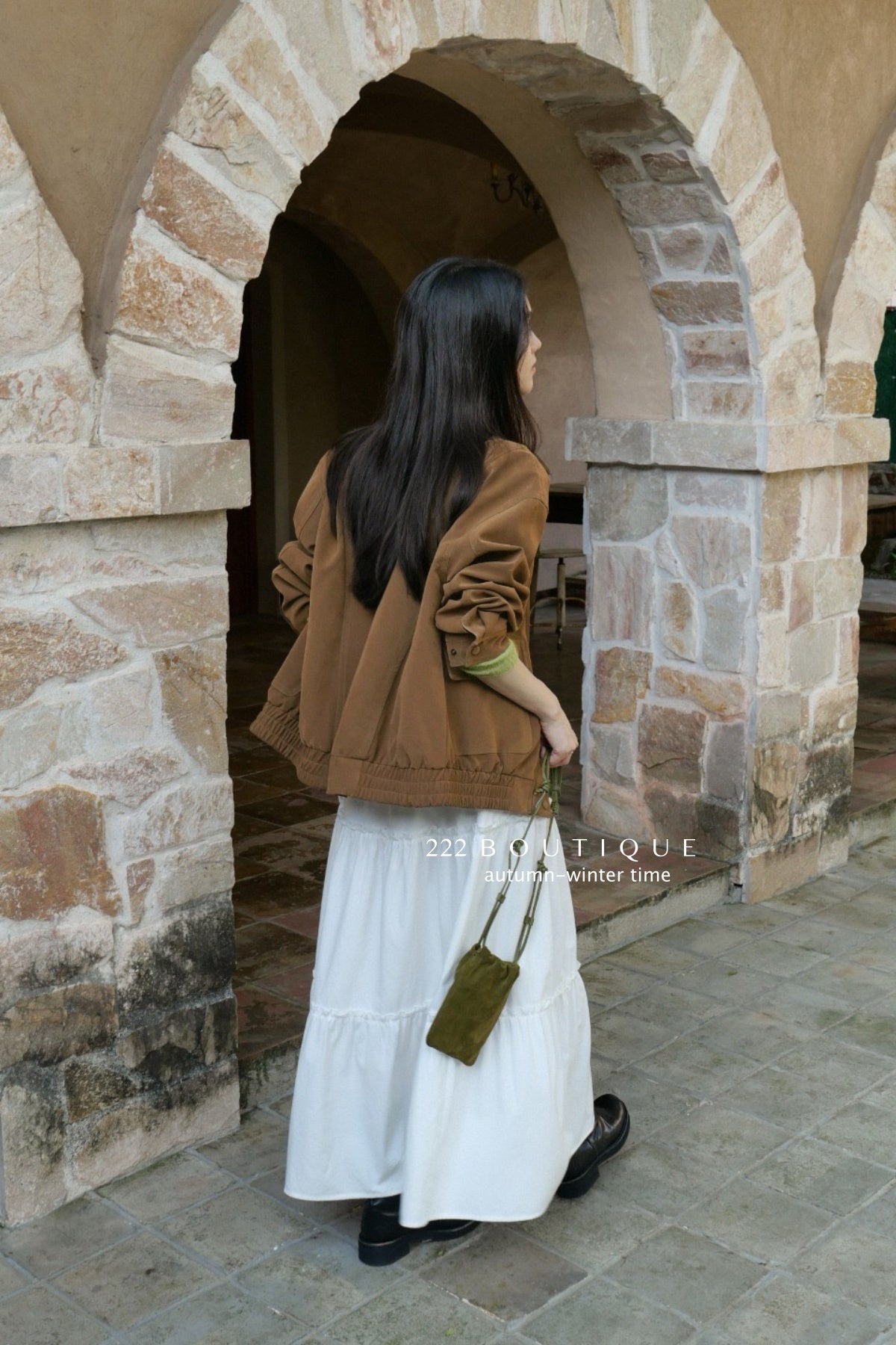 17a39 Mid-length suede jacket