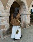 17a39 Long leather coat