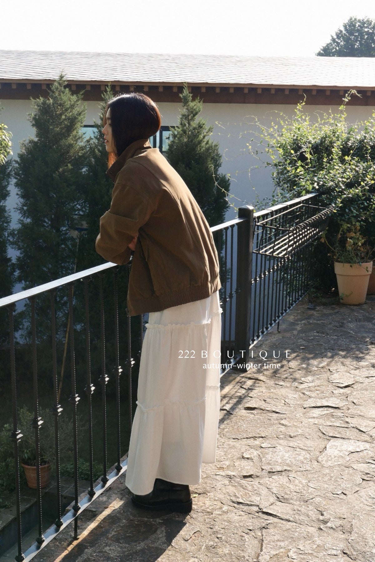 17a39 Mid-length suede jacket