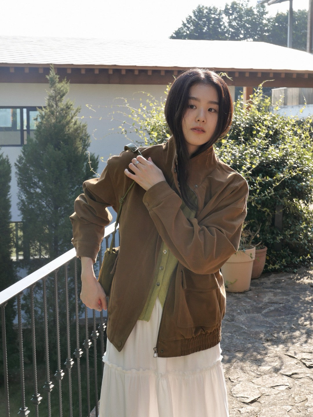 17a39 Long leather coat