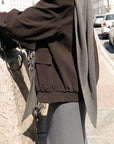 17a39 Long leather coat