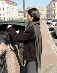 17a39 Long leather coat