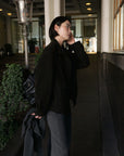 17a39 Long leather coat