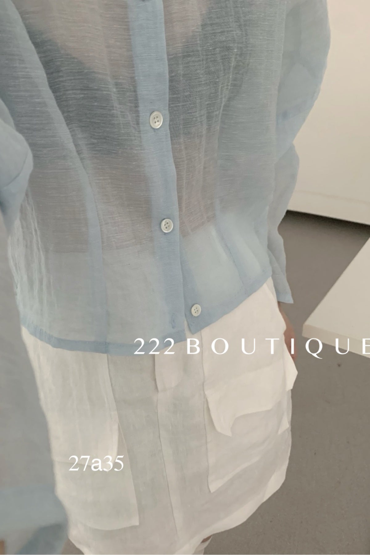 27a35b - LINEN SHIRT CARDIGAN