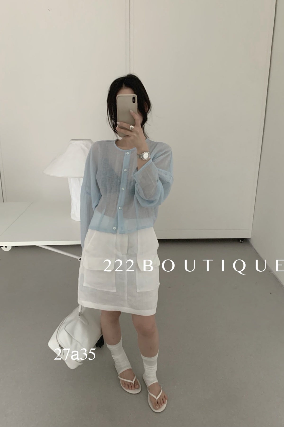 27a35b - LINEN SHIRT CARDIGAN