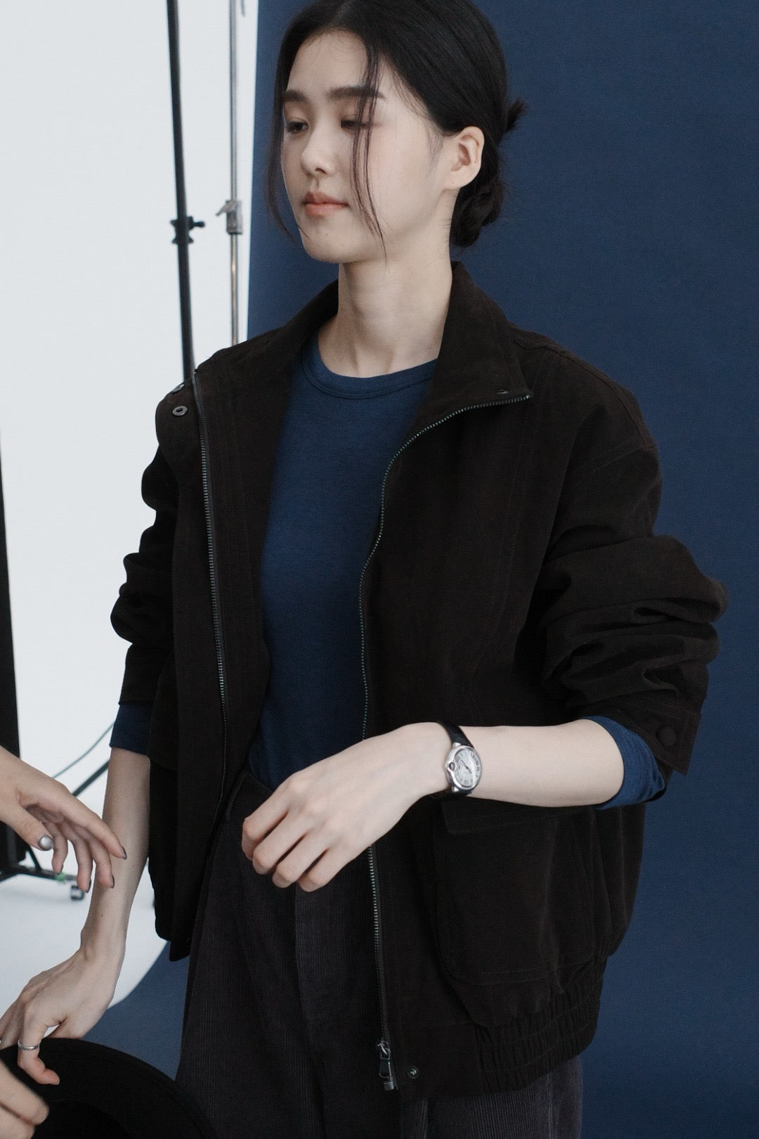 17a39 Long leather coat