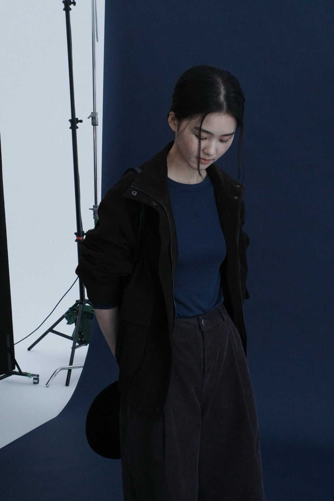17a39 Long leather coat
