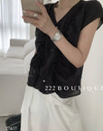 SHEER RUFLE TOP 27A37
