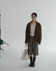 17a39 Long leather coat