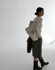 17a39 Long leather coat
