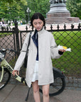 17a48 222 Boutique trench coat with check lining