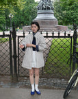 17a48 222 Boutique trench coat with check lining