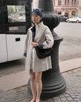17a48 222 Boutique trench coat with check lining