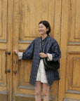 17a48 222 Boutique trench coat with check lining