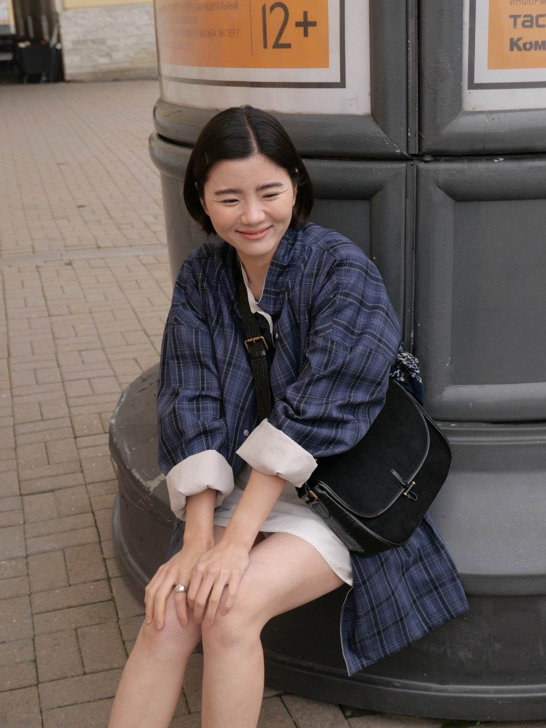 17a48 222 Boutique trench coat with check lining