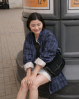 17a48 222 Boutique trench coat with check lining