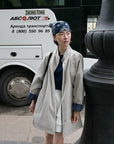 17a48 222 Boutique trench coat with check lining