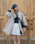 17a48 222 Boutique trench coat with check lining