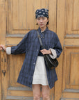 17a48 222 Boutique trench coat with check lining