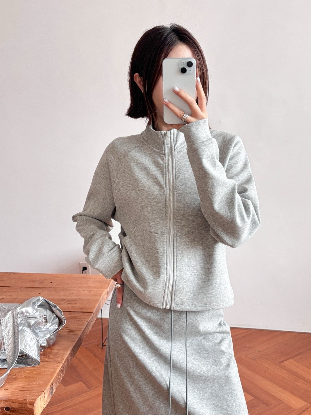 17a40 Basic Korean spandex jacket