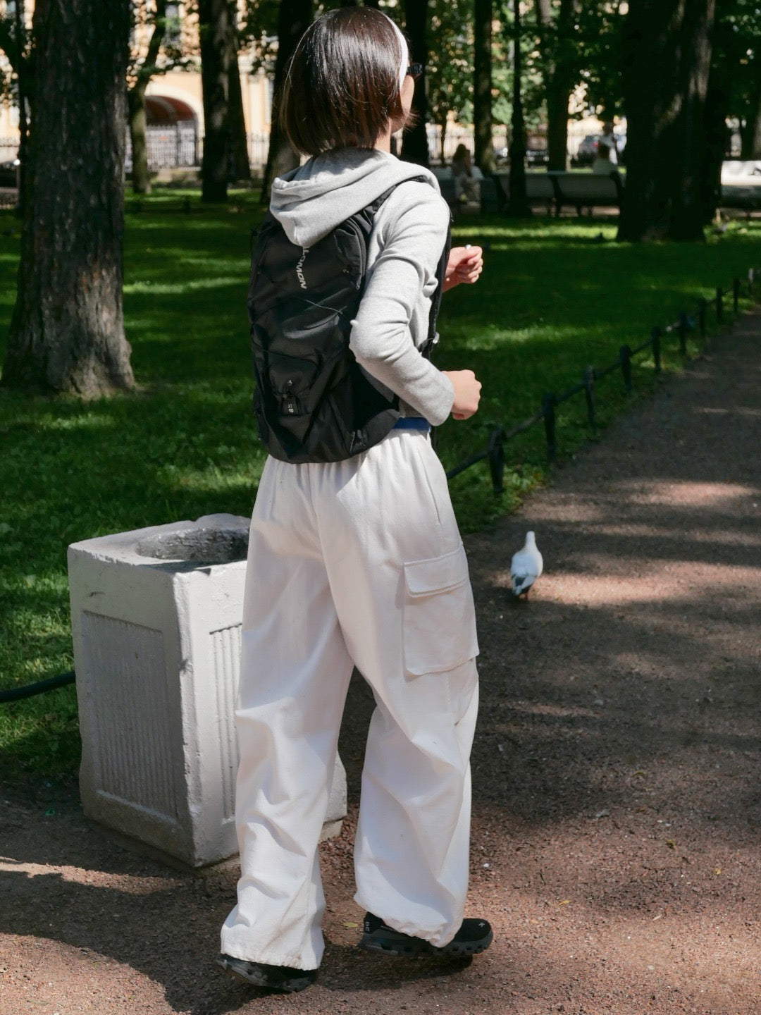 17a43 + 17q27 Set – Cropped zip-up hoodie &amp; straight-leg trousers