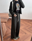 17a43 + 17q27 Set – Cropped zip-up hoodie & straight-leg trousers