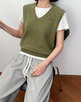 17q22 Basic cotton trousers with elastic waist