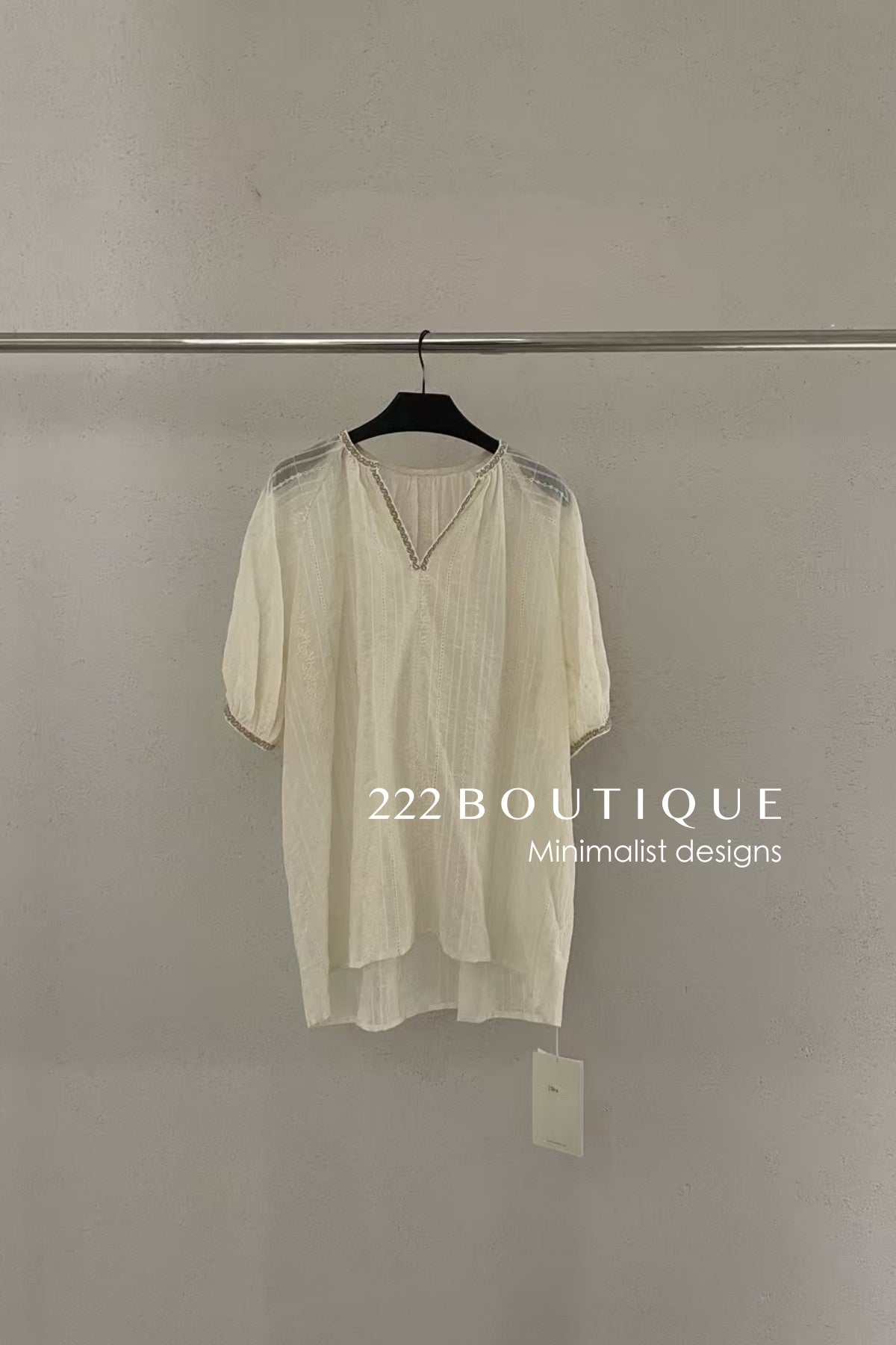 15v27 Embroidered cotton set – resort-ready softness