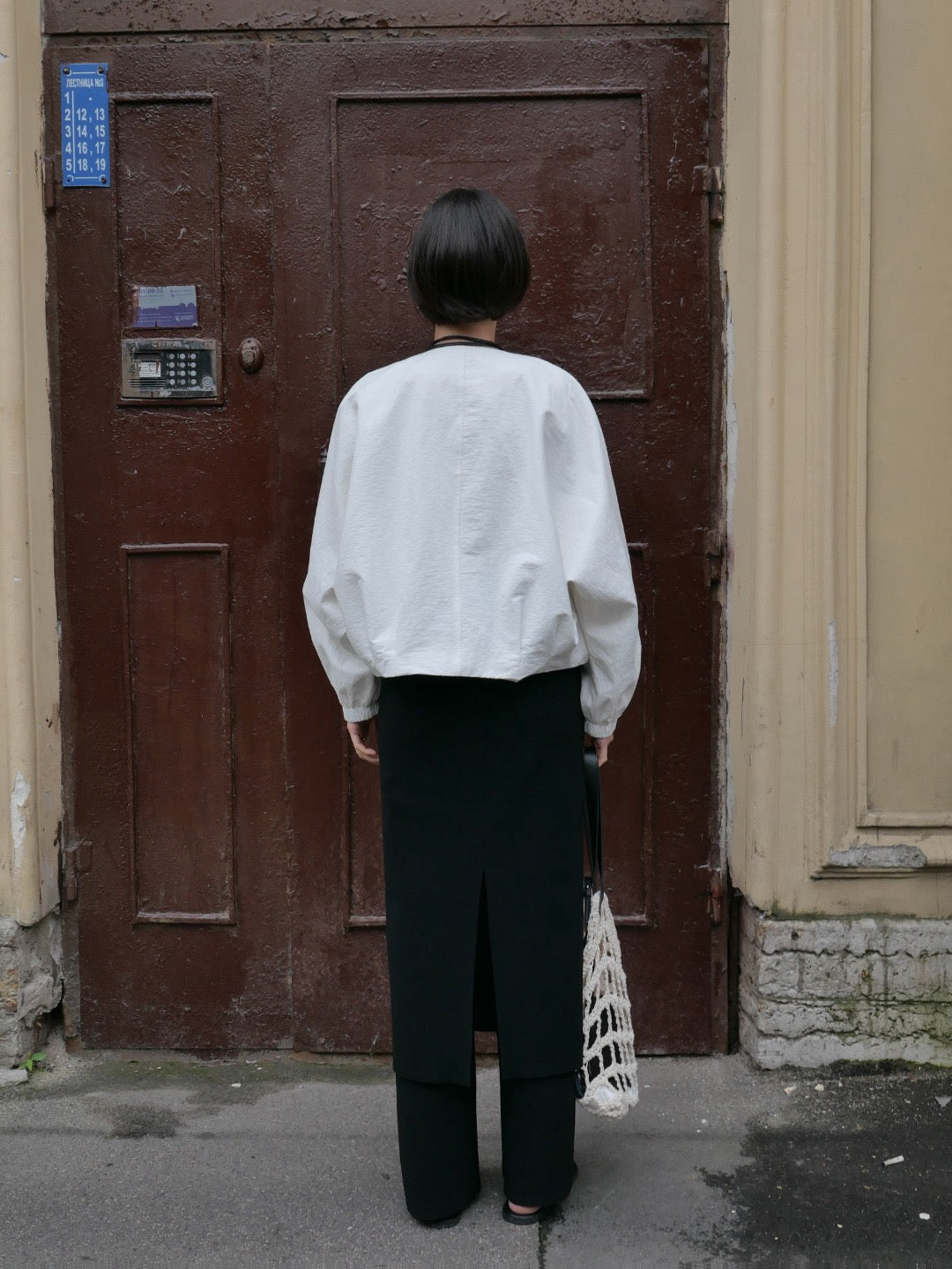 17a25 Basic round-neck jacket