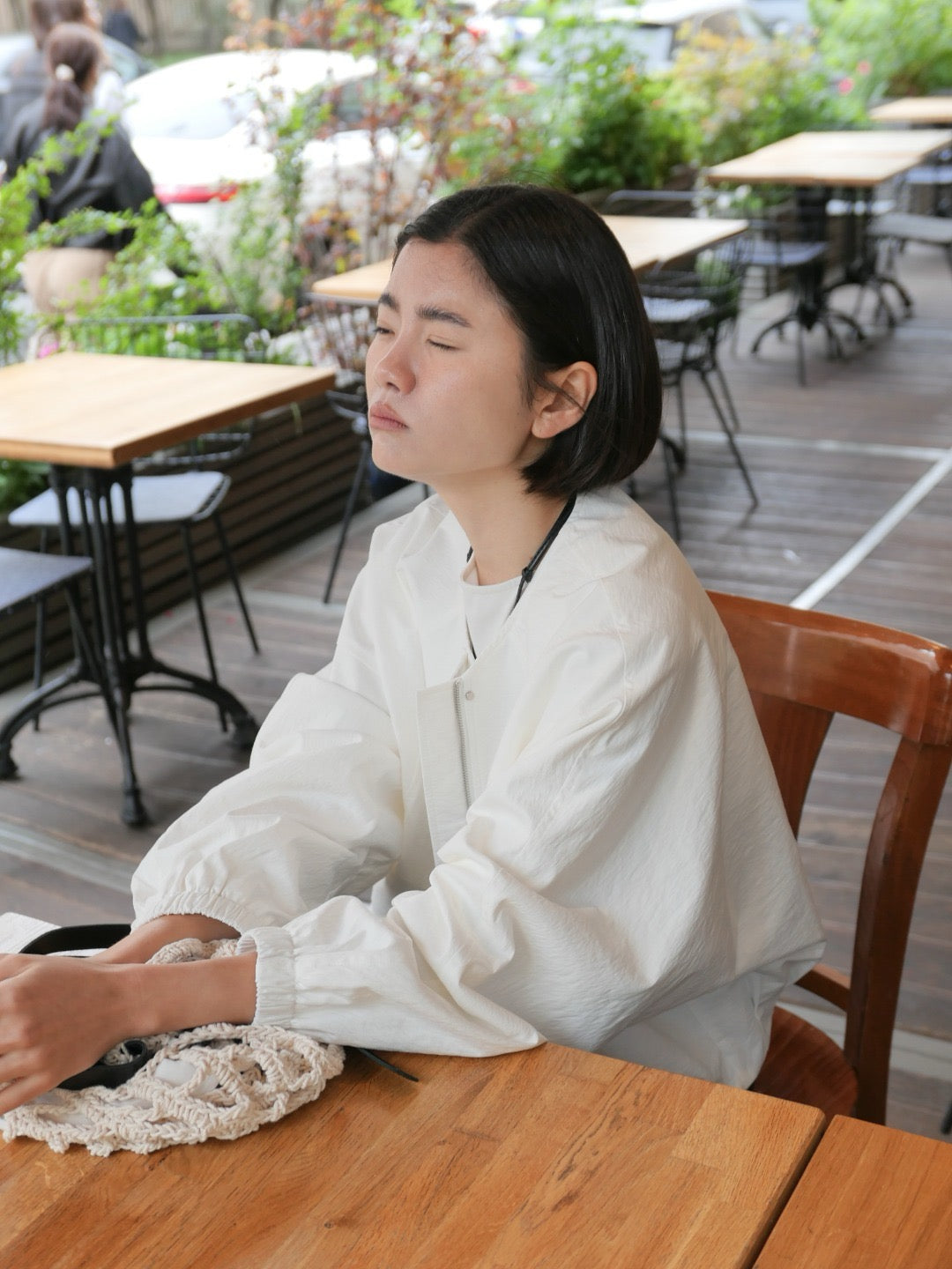 17a25 Basic round-neck jacket