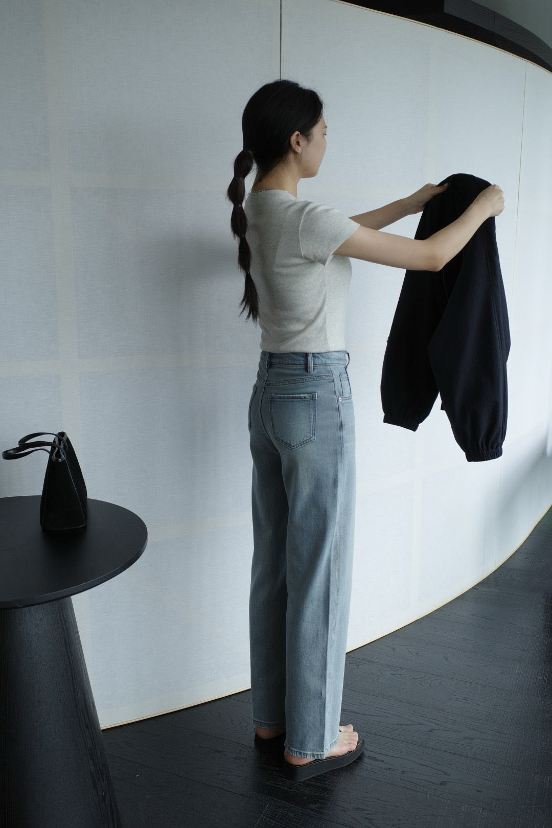17a25 Basic round-neck jacket