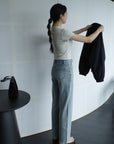17a25 Basic round-neck jacket