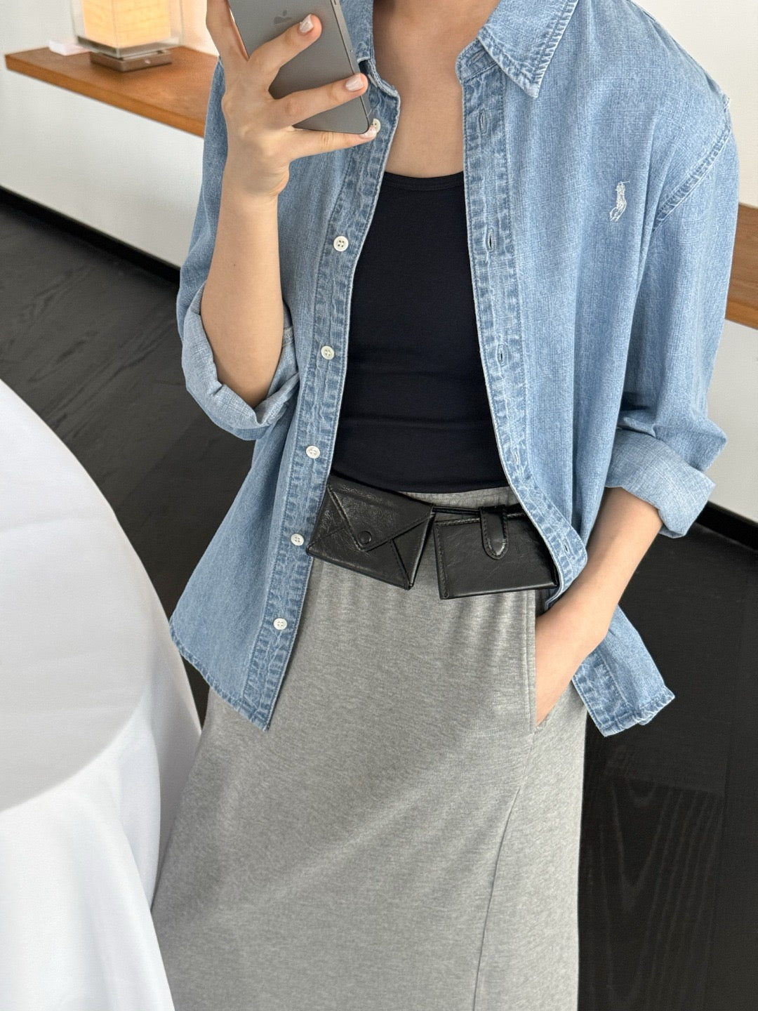 Cotton-cashmere cami with padded cups