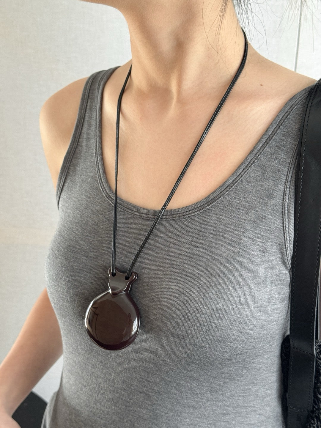 Cotton-cashmere cami with padded cups