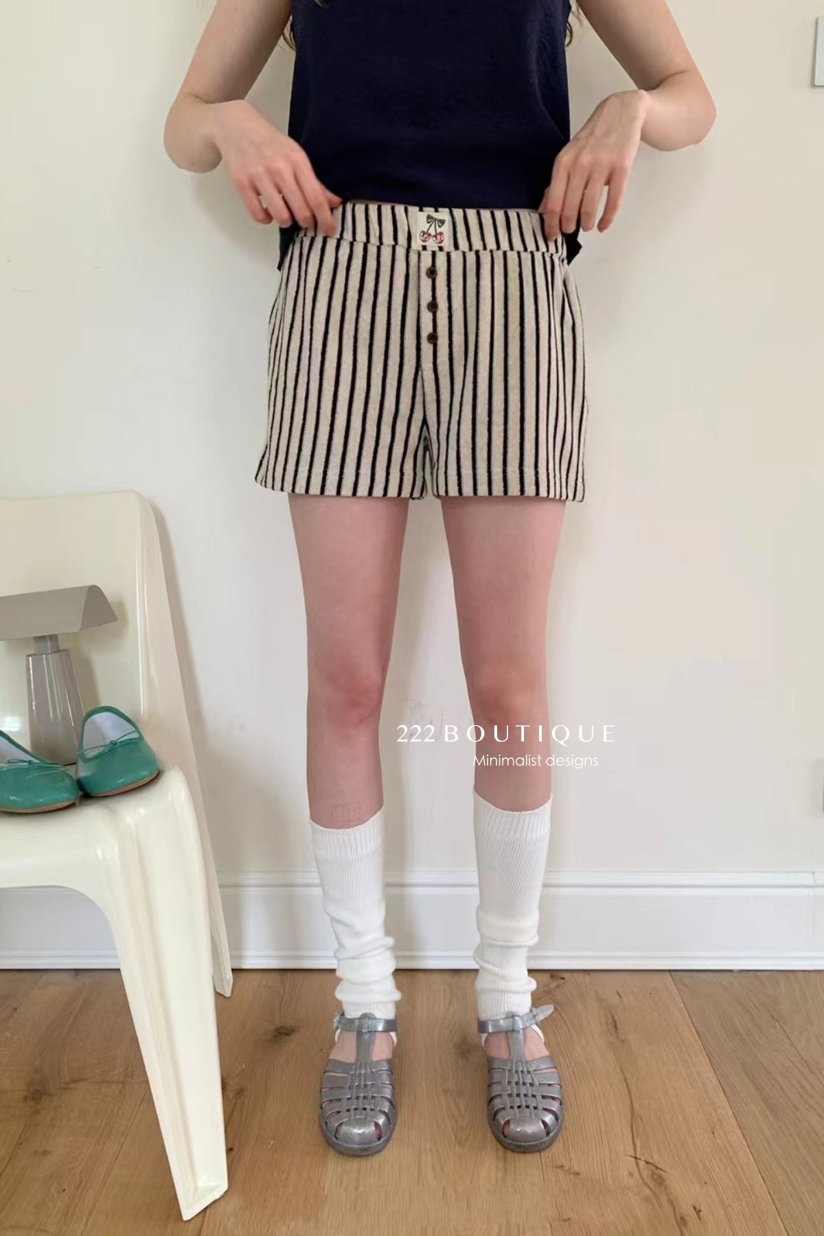 15q14 Terry striped shorts – playful &amp; comfy