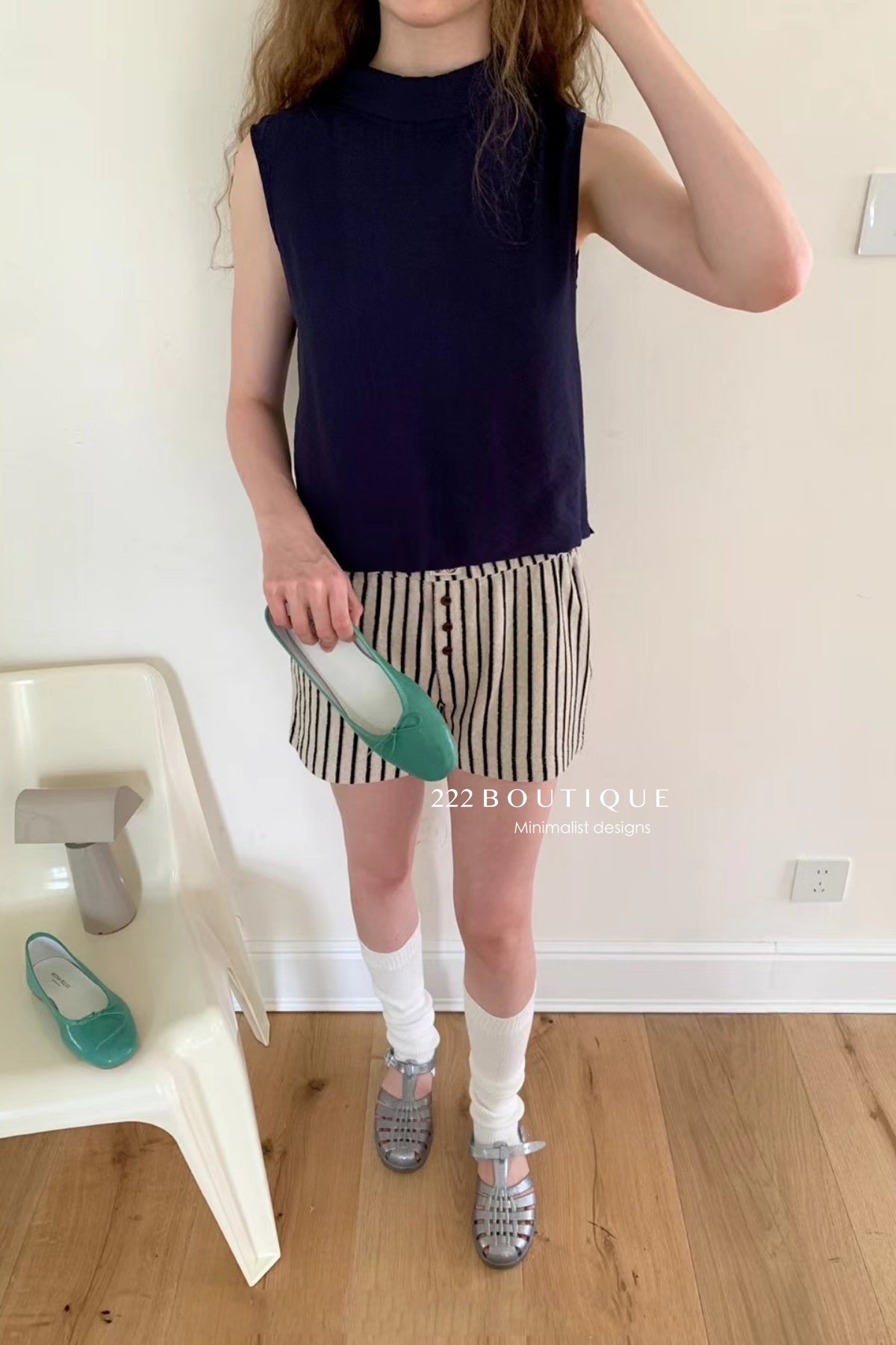 15q14 Terry striped shorts – playful &amp; comfy