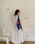 16v7 WHITE PANELLED COTTON TOP – SLEEVELESS SUMMER EDITION