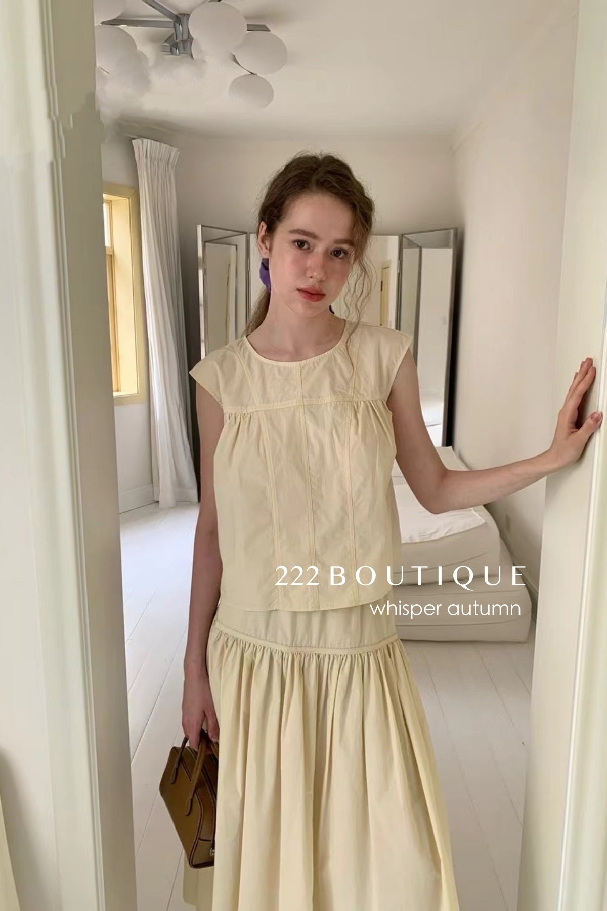 16v7 WHITE PANELLED COTTON TOP – SLEEVELESS SUMMER EDITION
