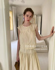 16v7 WHITE PANELLED COTTON TOP – SLEEVELESS SUMMER EDITION