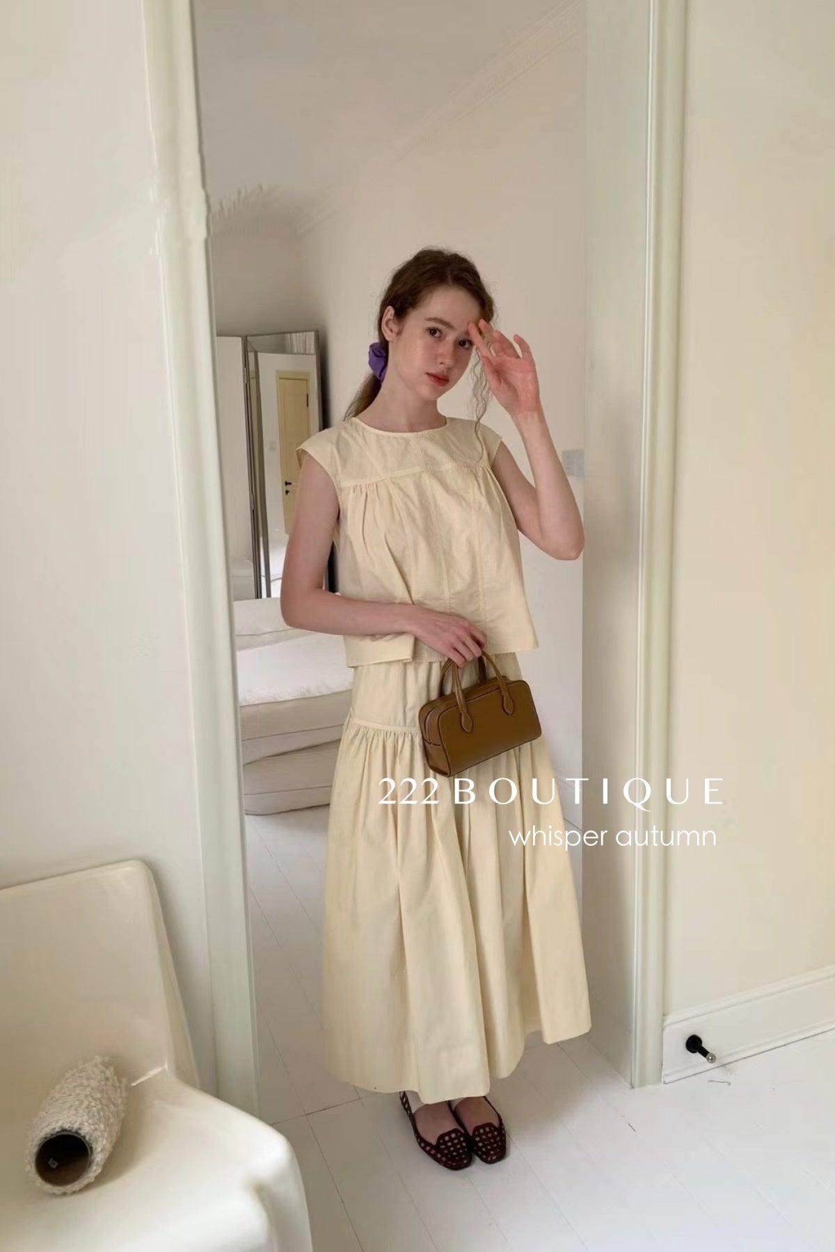 16v7 WHITE PANELLED COTTON TOP – SLEEVELESS SUMMER EDITION