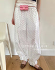 16q9 Pleated hem trousers