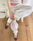 16q9 Pleated hem trousers