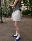 17v1 Basic pleated mini skirt