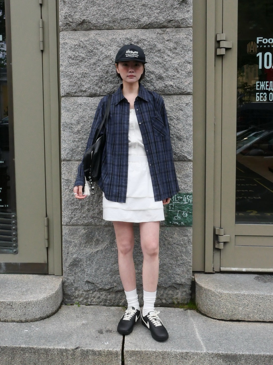 17v1 Basic pleated mini skirt