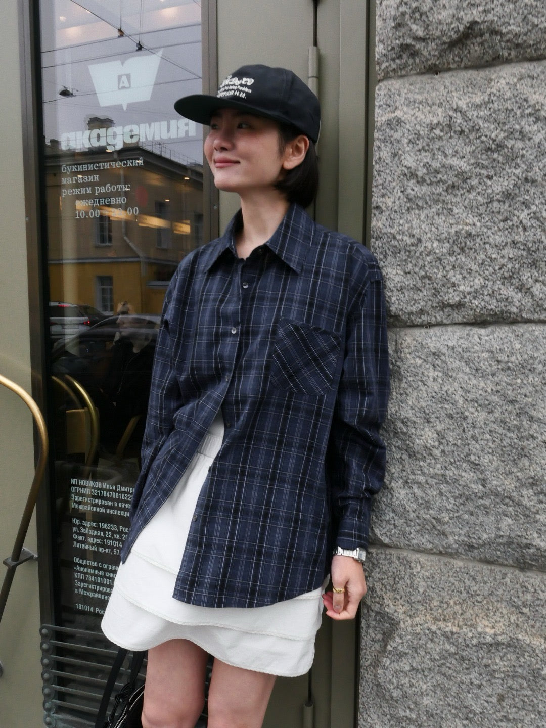 17v1 Basic pleated mini skirt