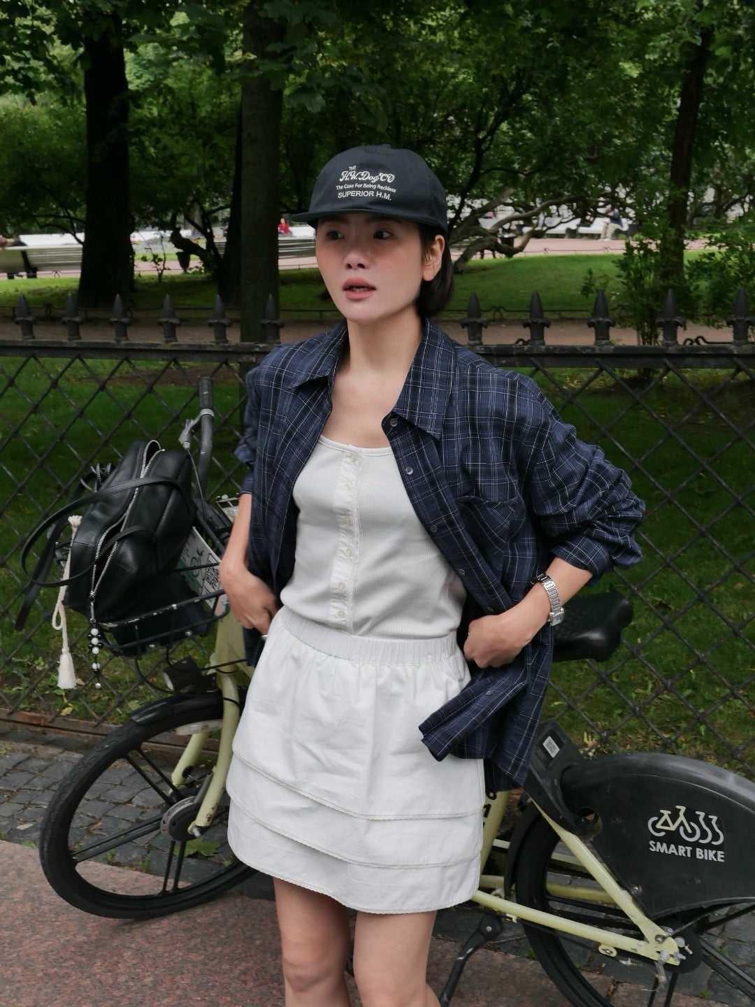 17v1 Basic pleated mini skirt