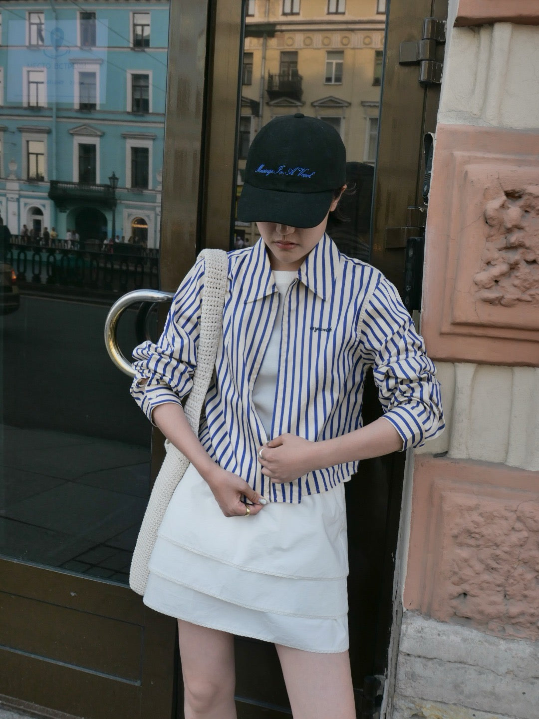 17v1 Basic pleated mini skirt