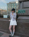 17v1 Basic pleated mini skirt
