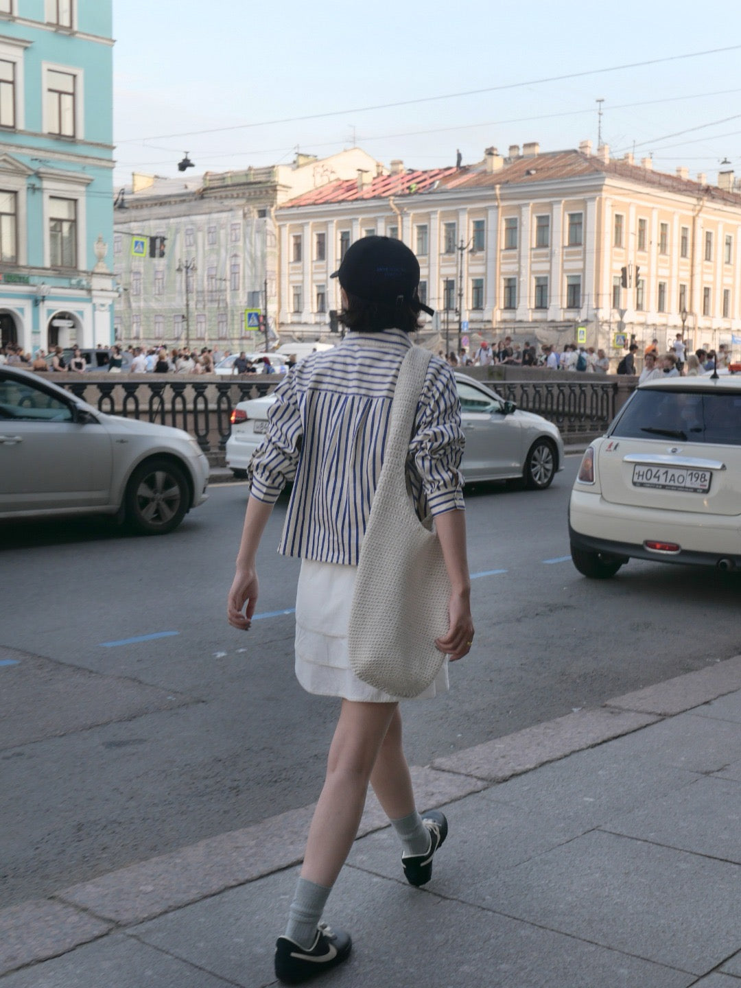 17v1 Basic pleated mini skirt
