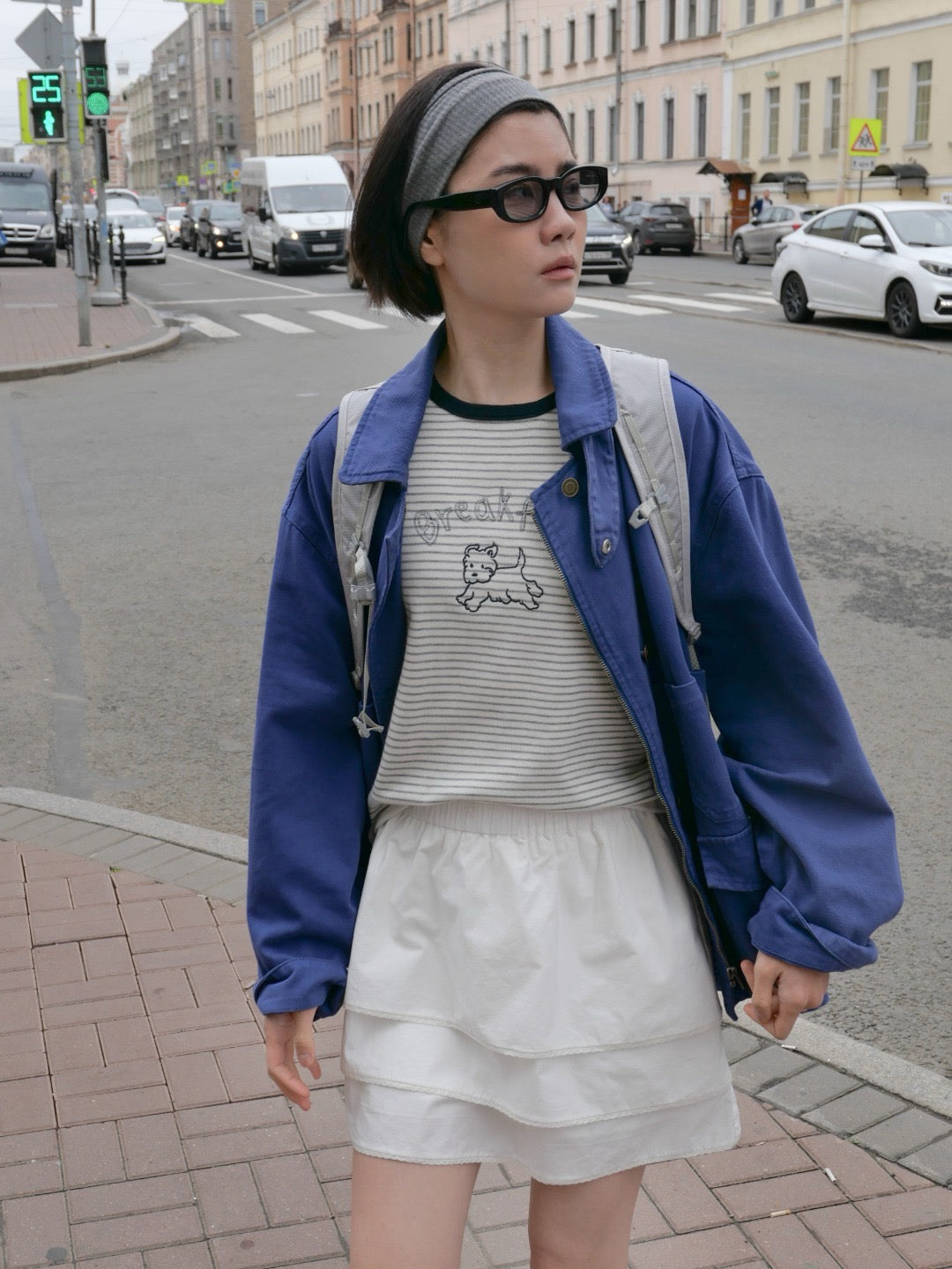 17v1 Basic pleated mini skirt